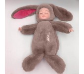 Спящая кукла в одежде зайца (Пудровый)