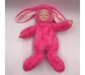 Спящая кукла в одежде зайца (Розовый)