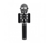 Беспроводной микрофон для караоке Wster WS-858L с подсветкой (Черный)