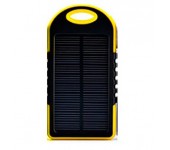 Powerbank со встроенной солнечной батареей Solar Power Bank, объем 5000 mAh (Желтый)