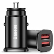 Автомобильное зарядное устройство Baseus Square metal A+A 30W Dual CCALL-DS01 (Черный)