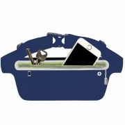 Сумка чехол на пояс для смартфона плотный материал для спорта (Синий)