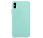 Чехол-накладка для Apple Silicone Case для iPhone X iPhone XS (Бирюзовый)