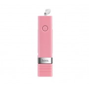 Монопод для селфи Hoco K3 Beauty wire controllable selfie stick (Розовый)