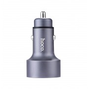 Автомобильное зарядное устройство HOCO Z9 Kingkong Digital Display car charger (Серый)