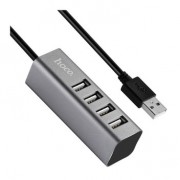 USB хаб на 4 порта HOCO HB1 4USB Line machine (Серый)