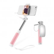 Монопод с зеркалом Hoco K2 magic mirror selfie stick (Розовый)