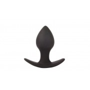 Чёрная анальная пробка с широким основанием Sex Expert - 8 см., черный