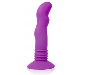 Фиолетовый вибромассажер Cosmo на присоске - 12 см., фиолетовый
