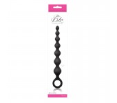 Чёрная анальная цепочка Perles D Lux Long - 20,3 см., черный