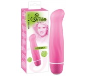 Розовый вибратор Smile Mini Trick G - 12,5 см., розовый