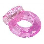 Толстое розовое эрекционное кольцо с вибратором, розовый