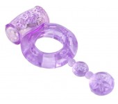 Фиолетовое эрекционное кольцо с вибратором, фиолетовый