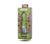 Нежно-зелёный вибратор Dolce Jaxon - 12,5 см., зеленый