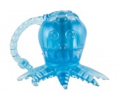 Голубой вибростимулятор в виде осьминога, нежно-голубой