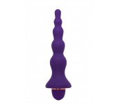 Фиолетовая анальная ёлочка с вибрацией - 20 см., фиолетовый
