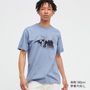 Футболка Uniqlo с принтом FINAL FANTASY размер S (Голубая)