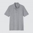 Мужская влагоотводящая рубашка Uniqlo POLO DRY-EX с короткими рукавами спортивная быстросохнущая для кемпинга на открытом воздухе (Серый) размер M