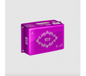 Анионовые ночные гигиенические прокладки 8 капель 360 мм 6шт (Фиолетовый)