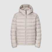 Мужская облегченная утепленная водонепроницаемая куртка с капюшоном Uniqlo размер M (Светло-серая)