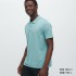 Влагоотводящая спортивная быстросохнущая повседневная рубашка POLO DRY-EX Uniqlo с короткими рукавами (Голубой) размер L