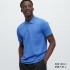 Влагоотводящая спортивная быстросохнущая повседневная рубашка POLO DRY-EX Uniqlo с короткими рукавами (Темно-синий) размер M