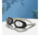 Очки для плавания с затычкой для ушей и зажимом для носа комплект из трех предметов (Черные)