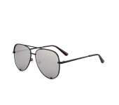 Авангардные металлические солнцезащитные очки авиаторы для женщин (Черные)