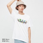 Женская футболка Uniqlo с принтом Mickey Friends размер XXL (Белая)