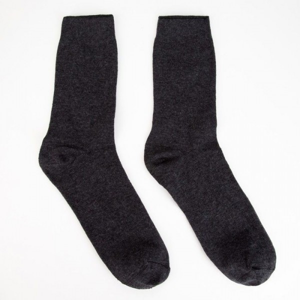 Мужские носки теплые кашемир Ланмень размер 41-47 - 1 пара (Темно-серые) NO:А727 