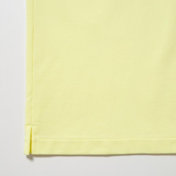 Повседневная быстросохнущая рубашка ПОЛО с коротким руковом Uniqlo (Желтый) размер L