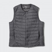 Мужской теплый стеганный водоотталкивающий жилет WARM PADDED Uniqlo (Темно-серый) размер S