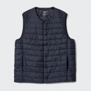 Мужской теплый стеганный водоотталкивающий жилет WARM PADDED Uniqlo (Темно-синий) размер S
