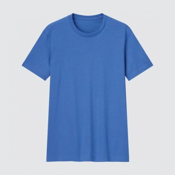 Быстросохнущая футболка унисекс с круглым вырезом Uniqlo размер M (Синяя)