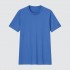 Быстросохнущая футболка унисекс с круглым вырезом Uniqlo размер L (Синяя)