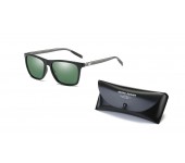 Набор поляризованные солнцезащитные очки с защитой от ультрафиолета для мужчин и женщин 3 категории защиты с футляром хранения (Черно-зеленый)