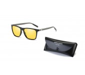 Набор поляризованные солнцезащитные очки с защитой от ультрафиолета для мужчин и женщин 3 категории защиты с футляром хранения (Черно-желтый)