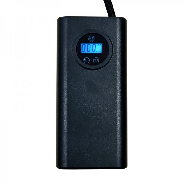 Компактный электронасос с LED экраном в машину со встроенным АКБ и зарядкой от USB (Черный)