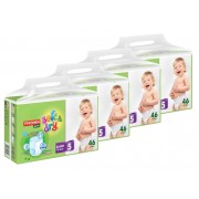 Подгузники - трусики детские для девочек и мальчиков размер XL (junior 5) , (12-18 кг), 4 упаковки по 46 шт