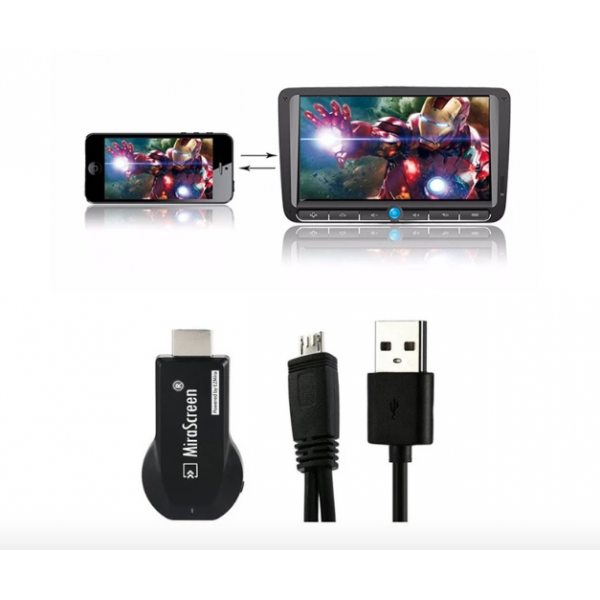 Беспроводной ТВ-адаптер Mirascreen M2 Pro Wi-Fi HDMI передача видео (Черный)