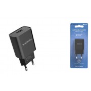 Сетевое зарядное устройство USB 2100mAh BOROFONE BA20A Sharp single port charger (Черное)