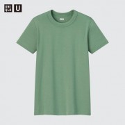 Женская футболка Master T Uniqlo с круглым вырезом и короткими рукавами (Зеленый) размер S