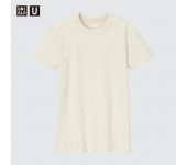 Женская футболка Master T Uniqlo с круглым вырезом и короткими рукавами (Бежевый) размер S