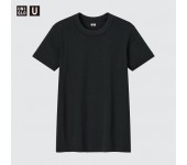 Женская футболка Master T Uniqlo с круглым вырезом и короткими рукавами (Черный) размер S