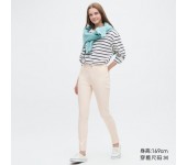 Женские высокие эластичные брюки Uniqlo (Белый) размер M