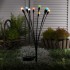 Светильник уличный на солнечной батарее для дома и сада 10 ламп цветное свечение (Черный)