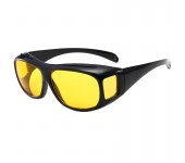 Мужские зеркальные очки ночного видения для вождения антиблик антифары пыленепроницаемые с защитой от ветра (Желтые) х 2 шт