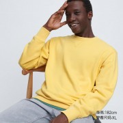 Толстовка Uniqlo для мужчин пуловер с длинными рукавами однотонного цвета (Желтый) размер M