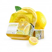 Увлажняющее очищающее мыло ручной работы LOOFAN с лимонной люфой 100 гр (Желтое) х 2 шт