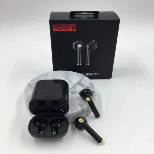 Беспроводные спортивные Bluetooth 5.0 наушники HD-S16 True Wireless Stereo (Черные)